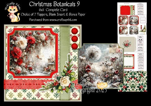 Christmas Botanicals 9 6x6
