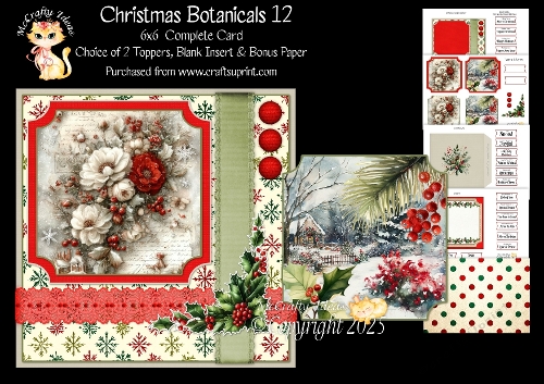Christmas Botanicals 12 6x6