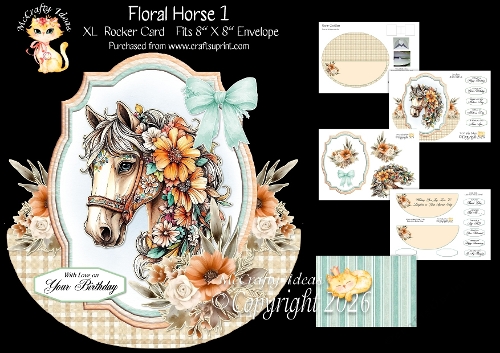 Floral Horse 1 Rocker