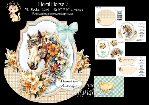 Floral Horse 2 Rocker