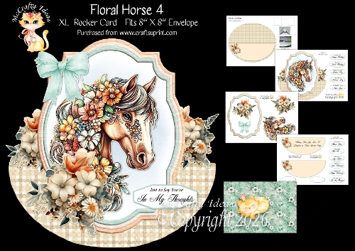 Floral Horse 4 Rocker
