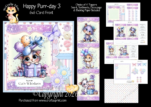 Happy Purr-day 3 6x6