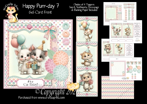 Happy Purr-day 7 6x6