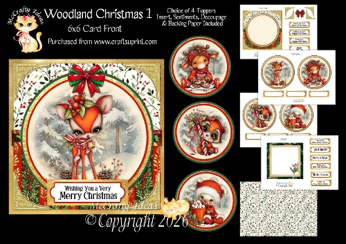 Woodland Christmas 1 6x6