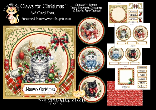 Claws for Christmas 1 6x6