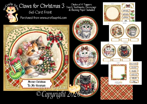 Claws for Christmas 3 6x6