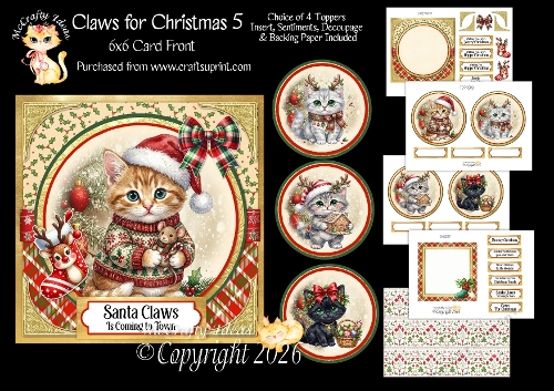 Claws for Christmas 5 6x6