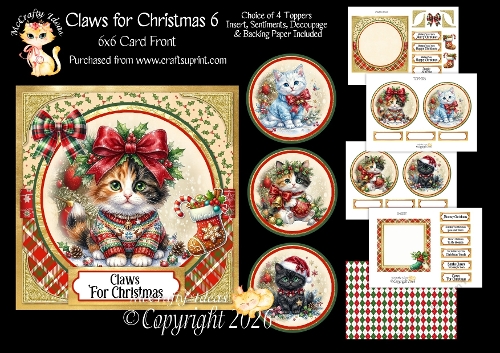 Claws for Christmas 6 6x6