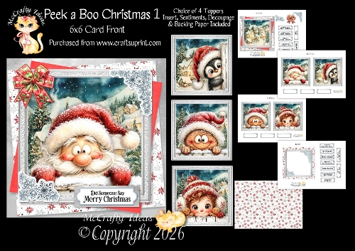 Peek a Boo Christmas 1 6x6