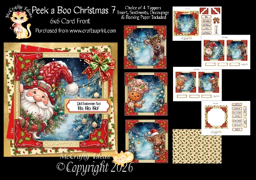 Peek a Boo Christmas 7 6x6