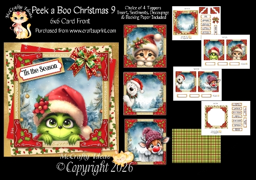 Peek a Boo Christmas 9 6x6