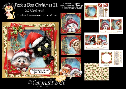 Peek a Boo Christmas 11 6x6