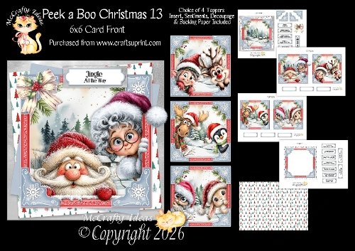 Peek a Boo Christmas 13 6x6