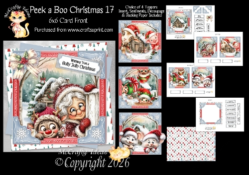 Peek a Boo Christmas 17 6x6