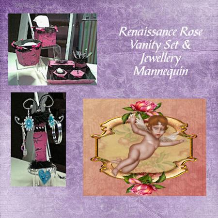 Renaissance Rose Vanity Set & Jewellery Mannequin