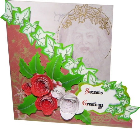 3D Spiral Roses Vintage Christmas - Kit 2