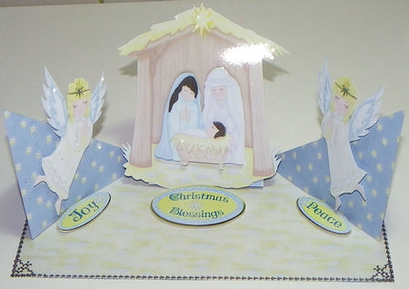 Nativity Simplicity Double Twisted Triple Easel Card Kit