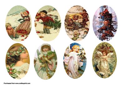 Christmas Cameo Toppers #2