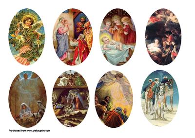 Christmas Cameo Toppers Sheet #3