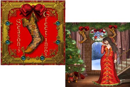 Christmas Princess Popup Card