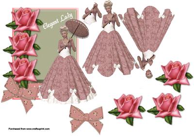 Lady of Elegance Decoupage Sheet