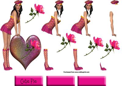 Cutie Pie Decoupage Sheet