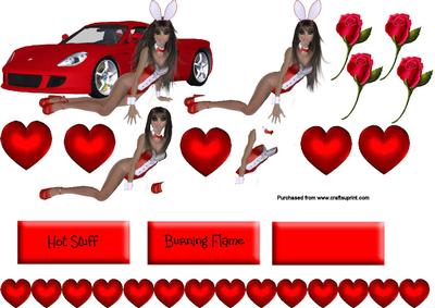 Hot Stuff Decoupage Sheet