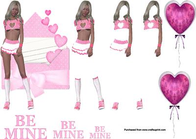 Be Mine Decoupage Sheet