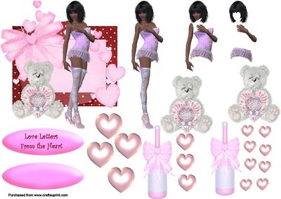 Love Letters Decoupage Sheet