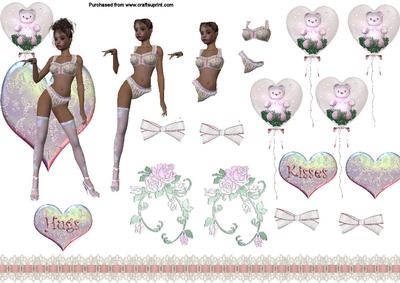 Lacey Love Decoupage Sheet