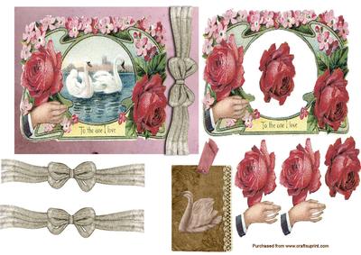 Forever Yours Decoupage Sheet 4a