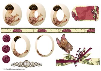 Vintage Lady Pyramage Sheet #3
