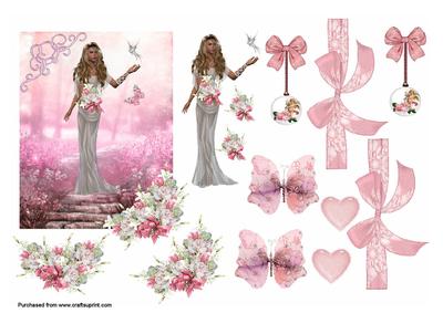 Pink Passion Decoupage Sheet #pp1a