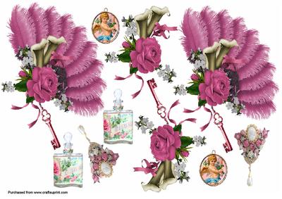 Pink Passion Decoupage Sheet #pp1b