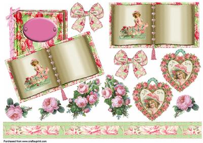 Pink Passion Decoupage Sheet #pp1c