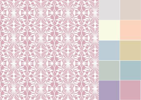 10 Pastel Vintage Lace A4 Papers