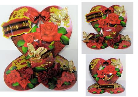 Hearts & Roses Xl Easel Card & More Set 1