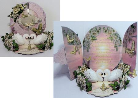 Butterfly & Swan Lake Diorama Xl Easel Card