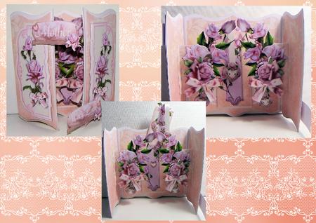 Rose Bouquet Gatefold Double Popup Card Kit