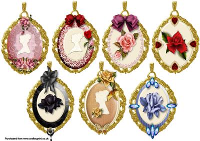 Vintage Cameo Pendant Toppers