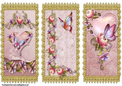Butterfly Kisses Floral Panel Toppers #3