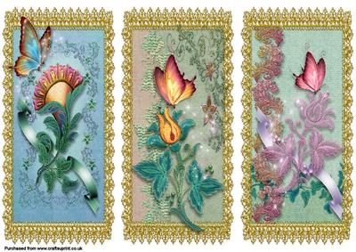 Butterfly Kisses Floral Panel Toppers #4