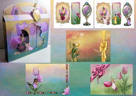 Fairy Tulip Presentation Box for Matching All in One Card