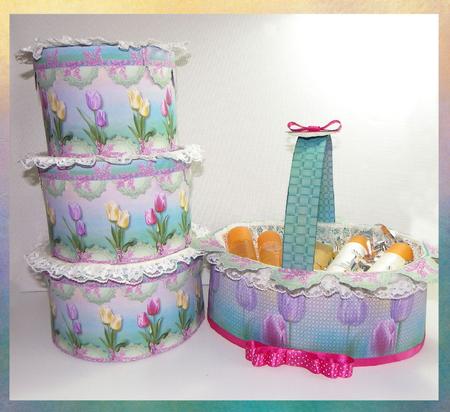 Tulip Bouquet Large Gift Basket & Boxes