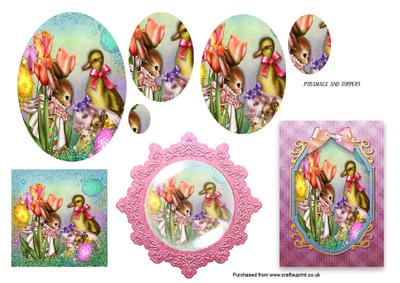 Esther Bunny & Friends Toppers Sheet