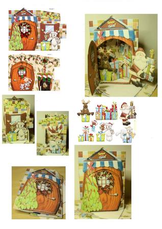 Santa's Jolly Cottage Card Kit