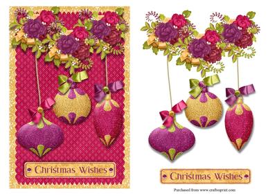 Christmas Wishes Card Front Sheet