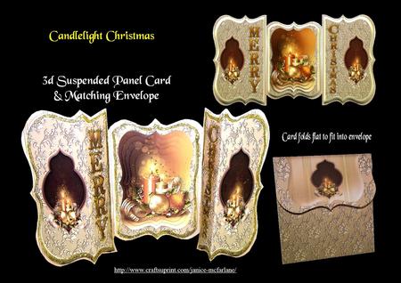 Christmas Candlelight 3D Suspended Panel Card Kit