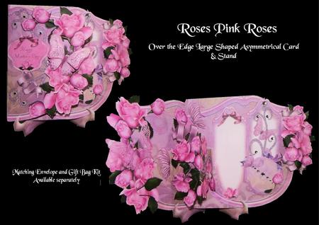 Roses Pink Roses Lge Shaped Over the Edge Card