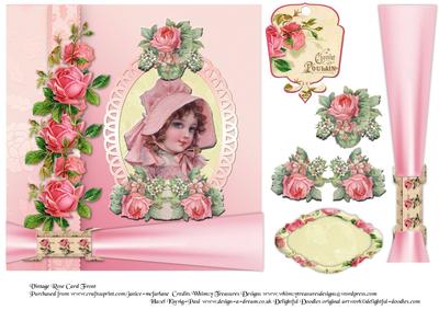 Vintage Roses Card Front